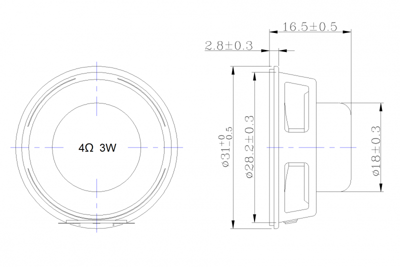 SWM-31R16.5-4N2R dimension drawing
