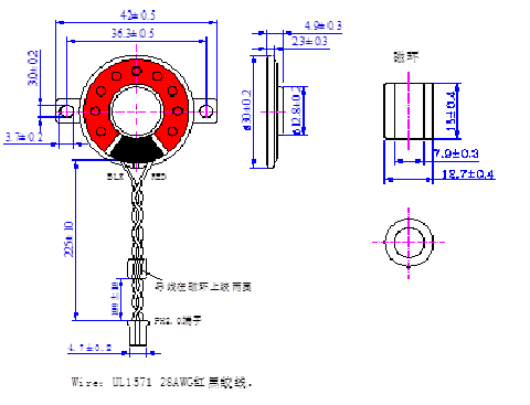 SWM-30R4.9-8B0.5R dimension drawing