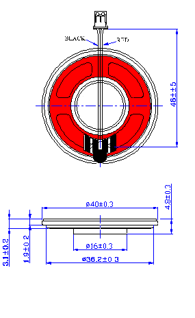 SWM-40R4.8-4B2R dimension drawing