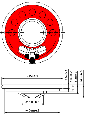 SWM-45R8.3-8B1R dimension drawing