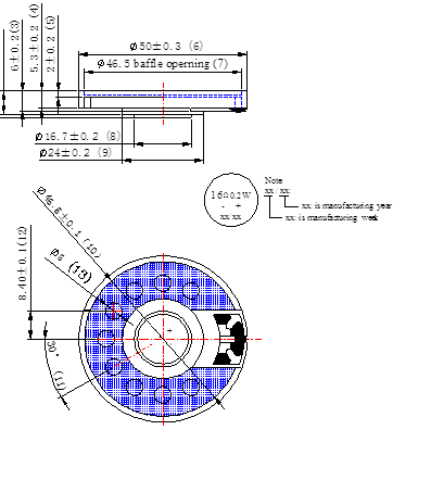 SWM-50R8.2-16N0.2RC dimension drawing