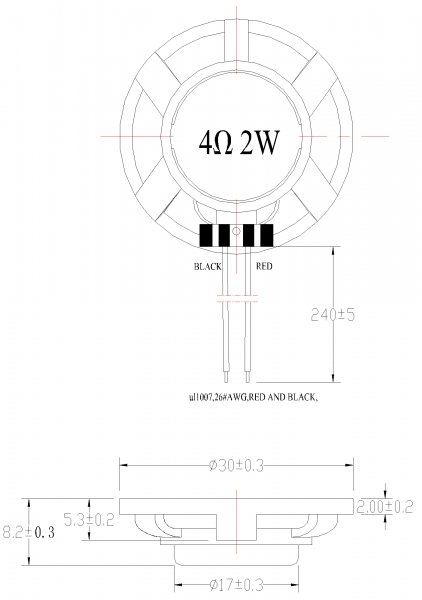 SWM-30R8.2-4N2R dimension drawing