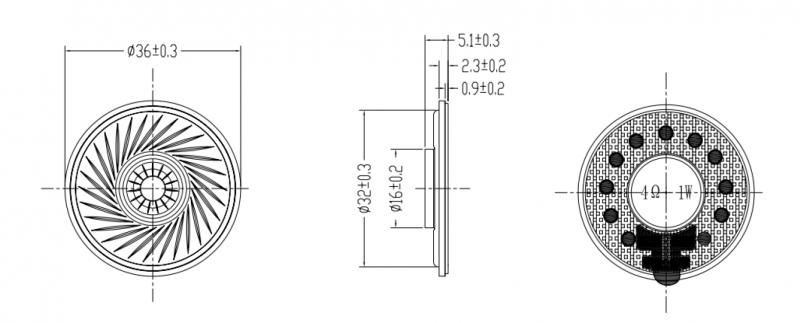 SEM-36R5.1-4N1R dimension drawing
