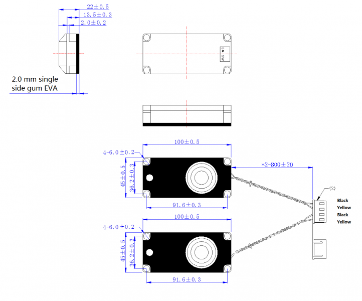 SWM-100L22-8A5R dimension drawing