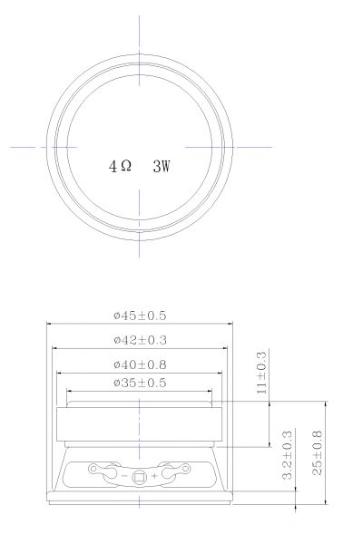 SWM-45R25-4F4R dimension drawing