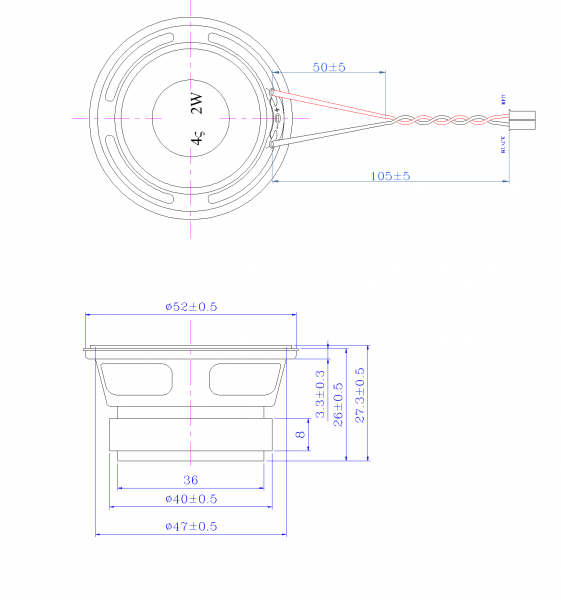 SWM-52R27.3-4F2R dimension drawing