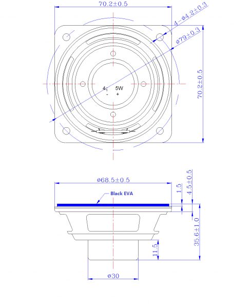 SWM-70.2S35.6-4A5R dimension drawing