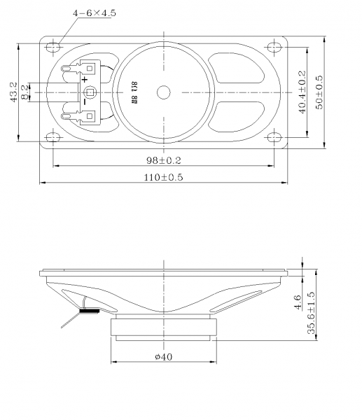 SWM-110L36-8F8R dimension drawing
