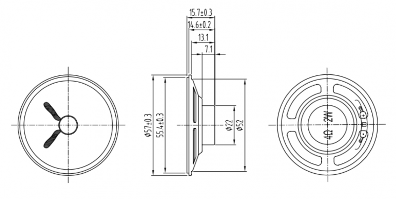 SED-57R16-4N2R dimension drawing