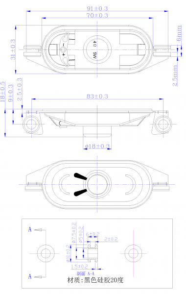 SWM-31O18-4A5R dimension drawing