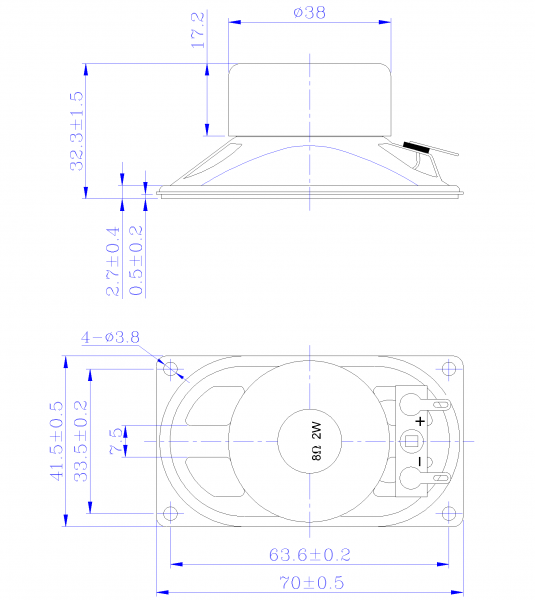 SWM-42O32-8D2R dimension drawing