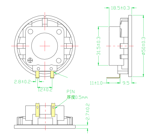 SCM-50R18.5-8N0.5R dimension drawing