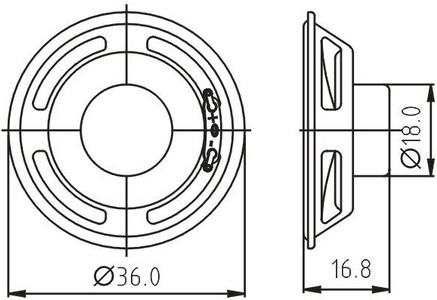 SWC-36R16.8-4N2R dimension drawing