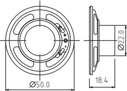 SWC-50R18.4-8N0.25R dimension drawing