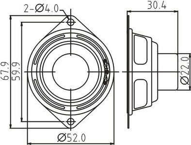 SWC-52R30.4-4N3R2H dimension drawing