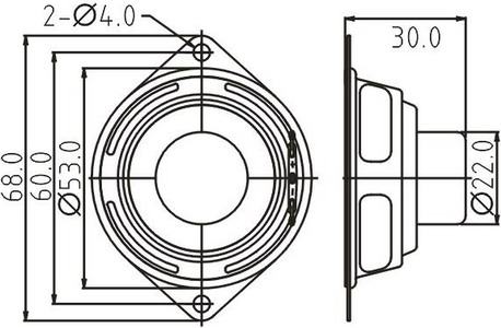 SWC-53R30-4N3R2H dimension drawing
