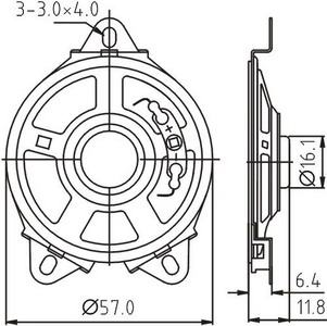 SWC-57R11.8-32N0.3R3H dimension drawing