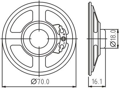 SWC-70R16.1-16N0.5R dimension drawing