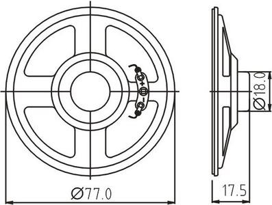 SWC-77R17.5-16N1R dimension drawing