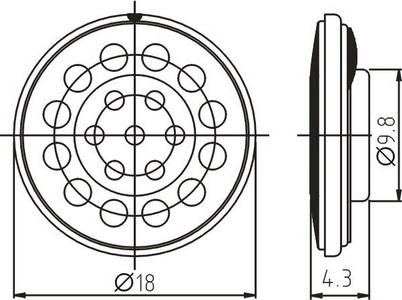 SWM-18R4.3-8N0.5R dimension drawing