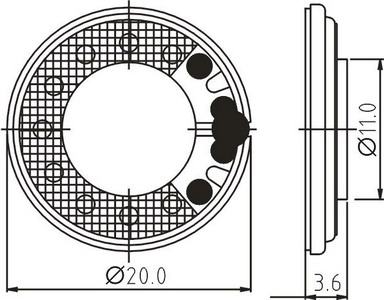 SWM-20R3.6-32N0.25R dimension drawing