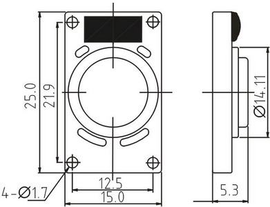 SWO-1525L5.3-8N1R dimension drawing