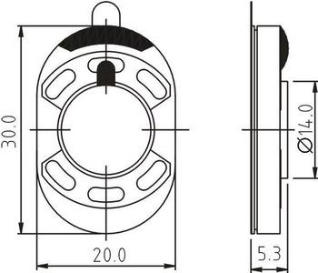 SWO-2030L5.3-8N1.5R dimension drawing